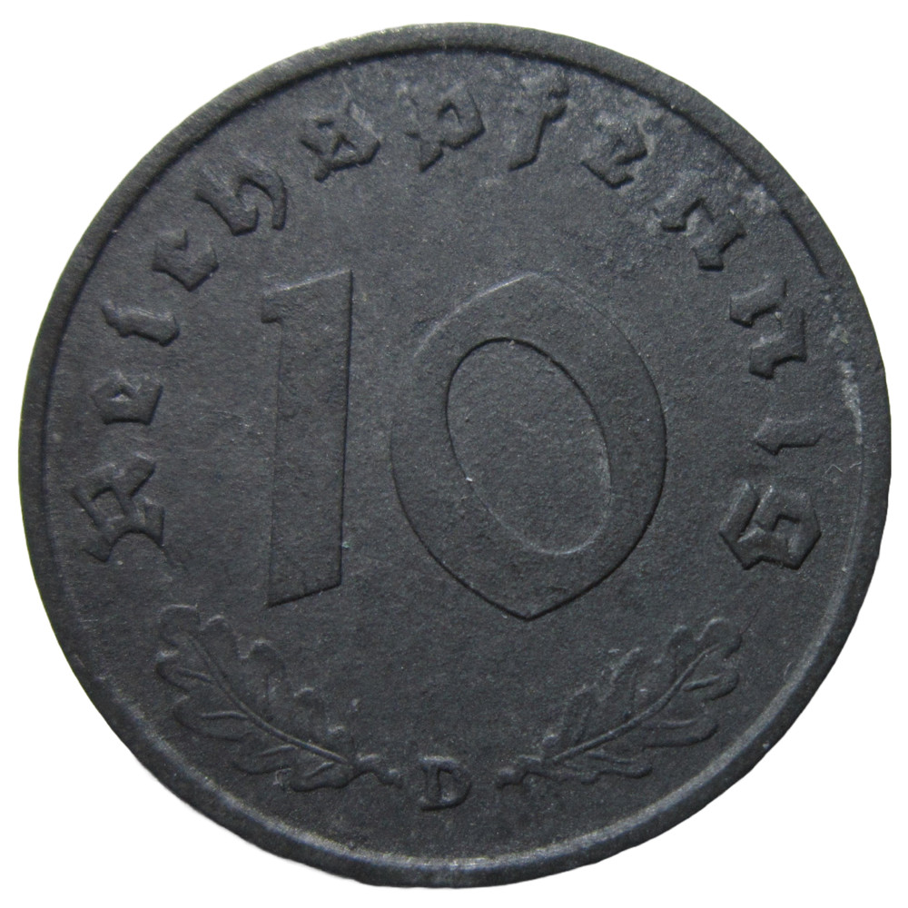 GERMANY. THIRD REICH. 10 PFENNIG, 1941 D.