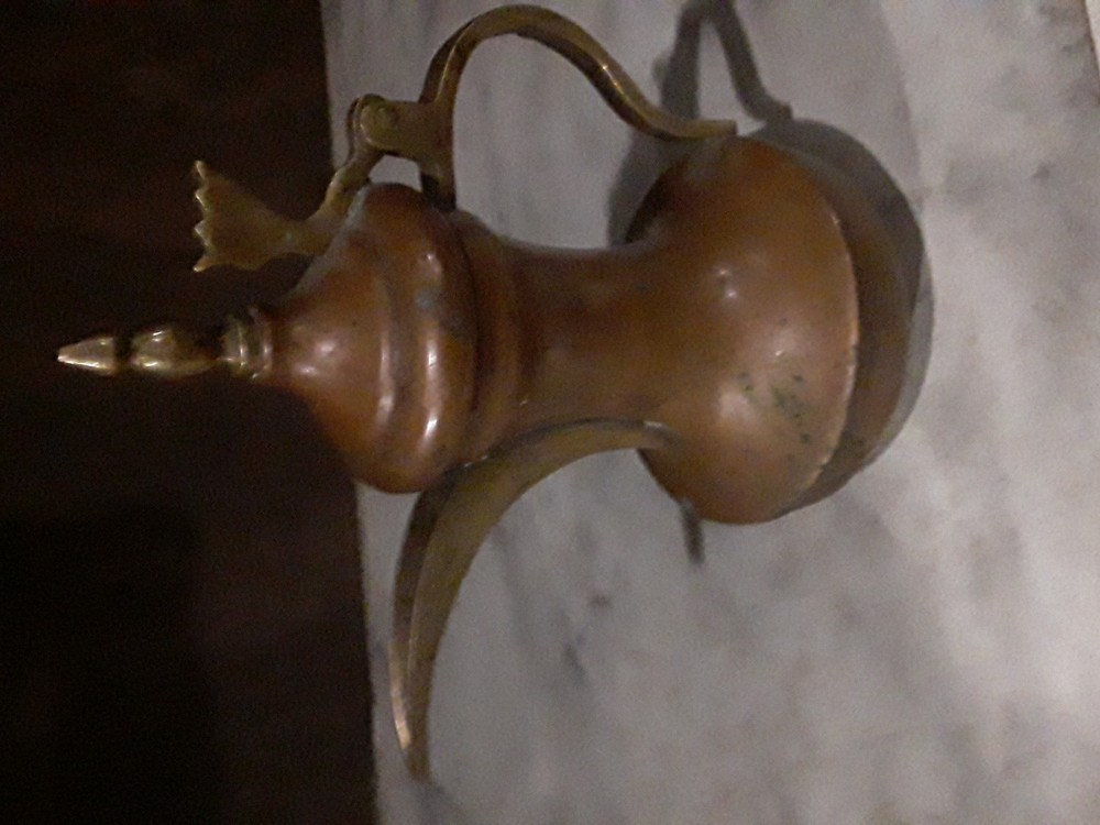 Antique Middle Eastern Copper & Brass Dallah Coffee Pot