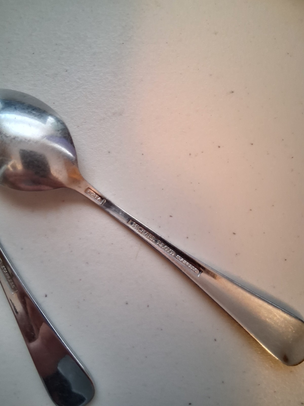 2-Michael LLoyd Stainless Flatware Teaspoons MLL12 Pattern