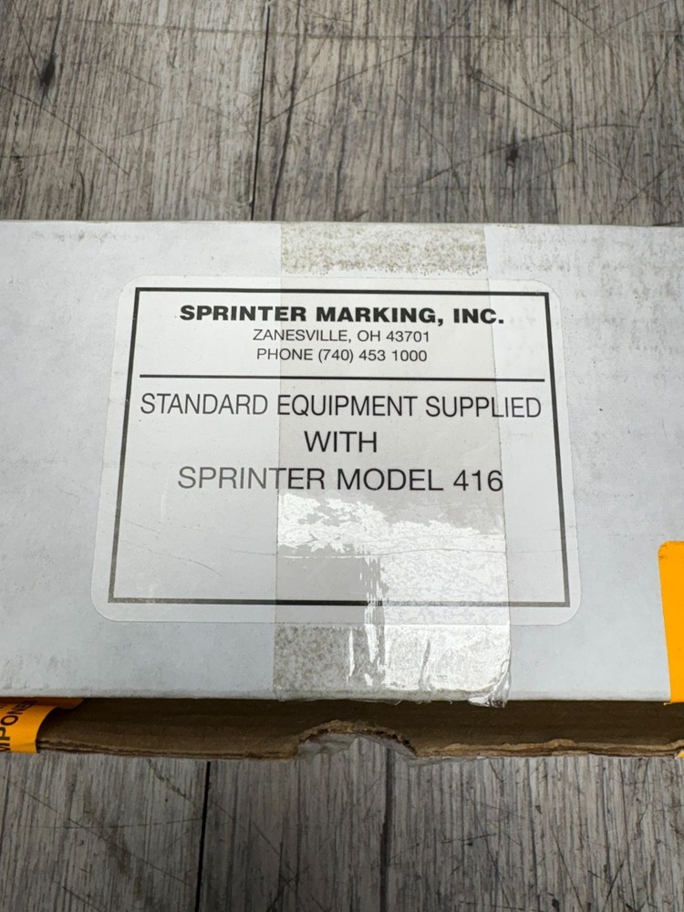 SPRINTER CODE/LABEL MARKING MACHINE MODEL 416 w/ EXTRAS