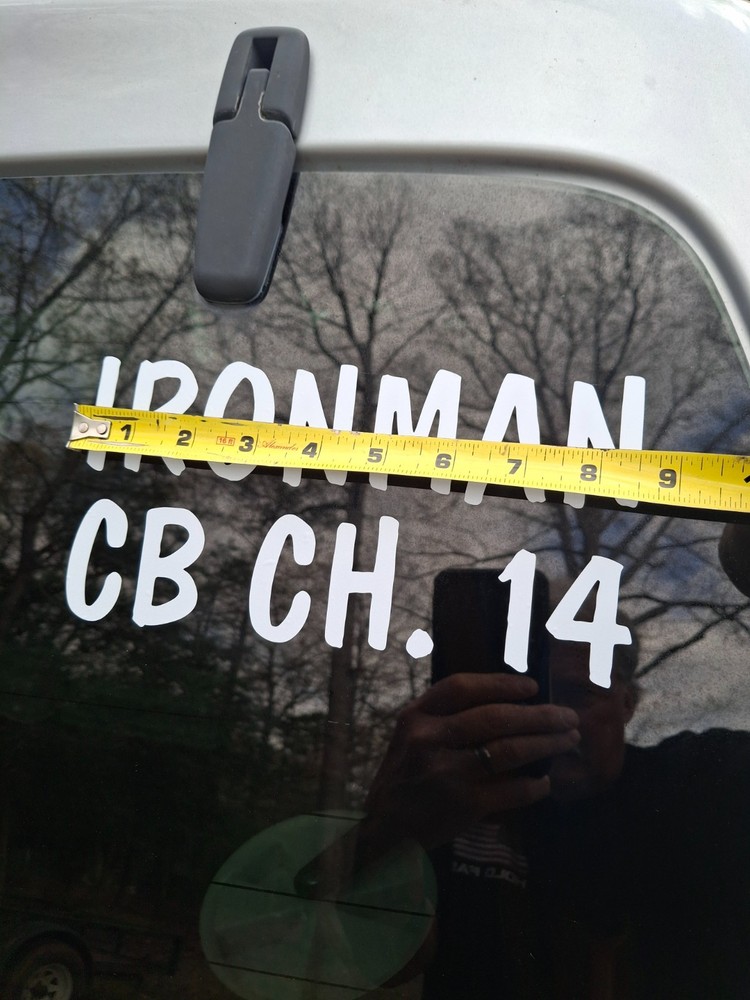 CB Radio Handle & Frequency Window Decal, see description