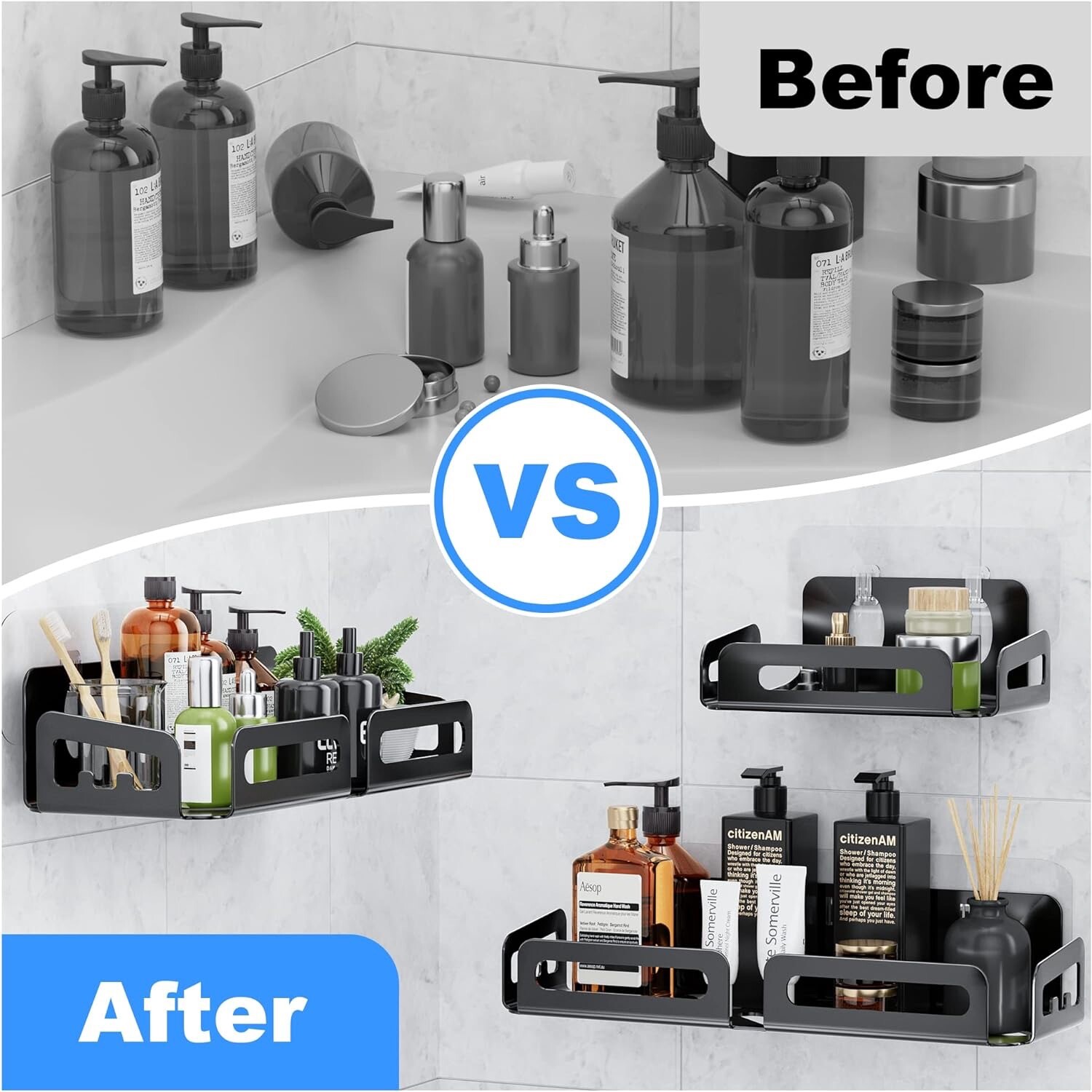 3 Pack Shower Caddy Shelf Bathroom Basket Bath Storage Holder Organizer Rack NEW