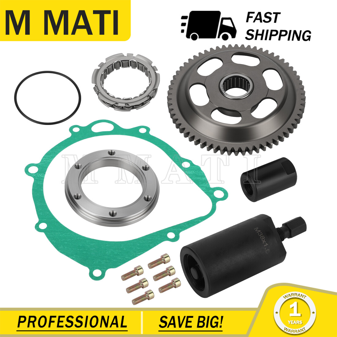 Starter Clutch Bearing Sprag & Idler Gear & Gasket Kit For Suzuki LTZ400 DRZ400