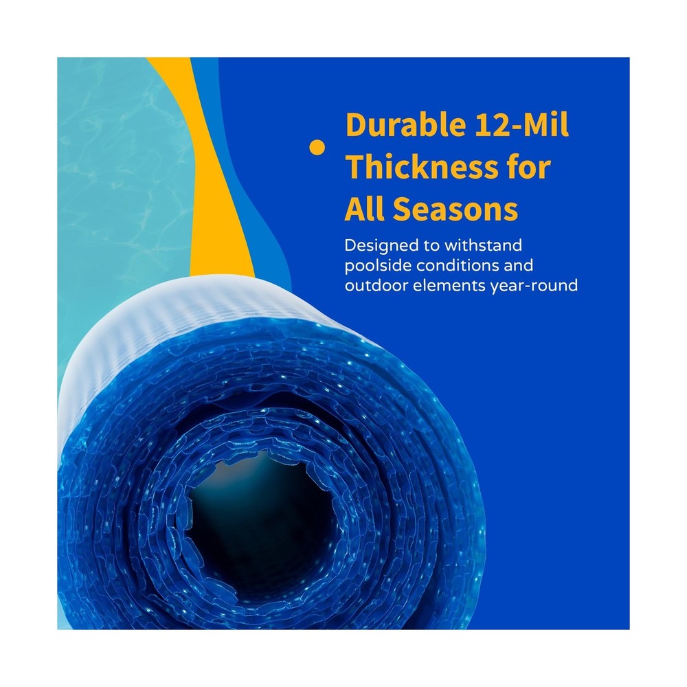 Blue Wave 16-ft x 32-ft Rectangular Pool Solar Blanket - 12-mil Solar Pool Co...