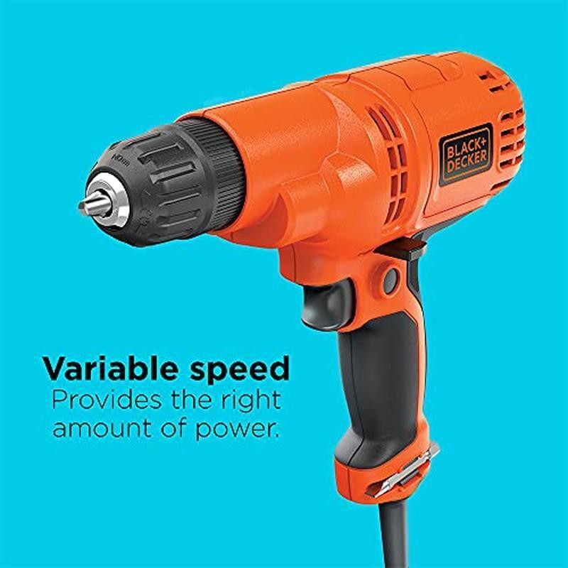 Powerful Corded Drill 5.5Amp Variable Speed Compact Bit Storage Electric Tool US