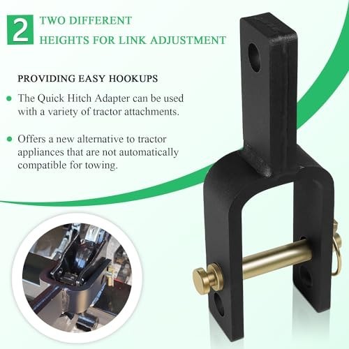 Adjustable Quick Hitch Adapter for Category 1 Tractors - Integral Casting, Versa