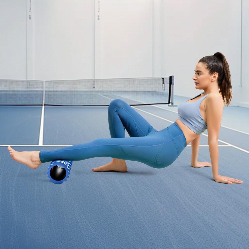 Foam Roller for Deep Tissue Massager, 13" High Density Exercise Patented Roll...