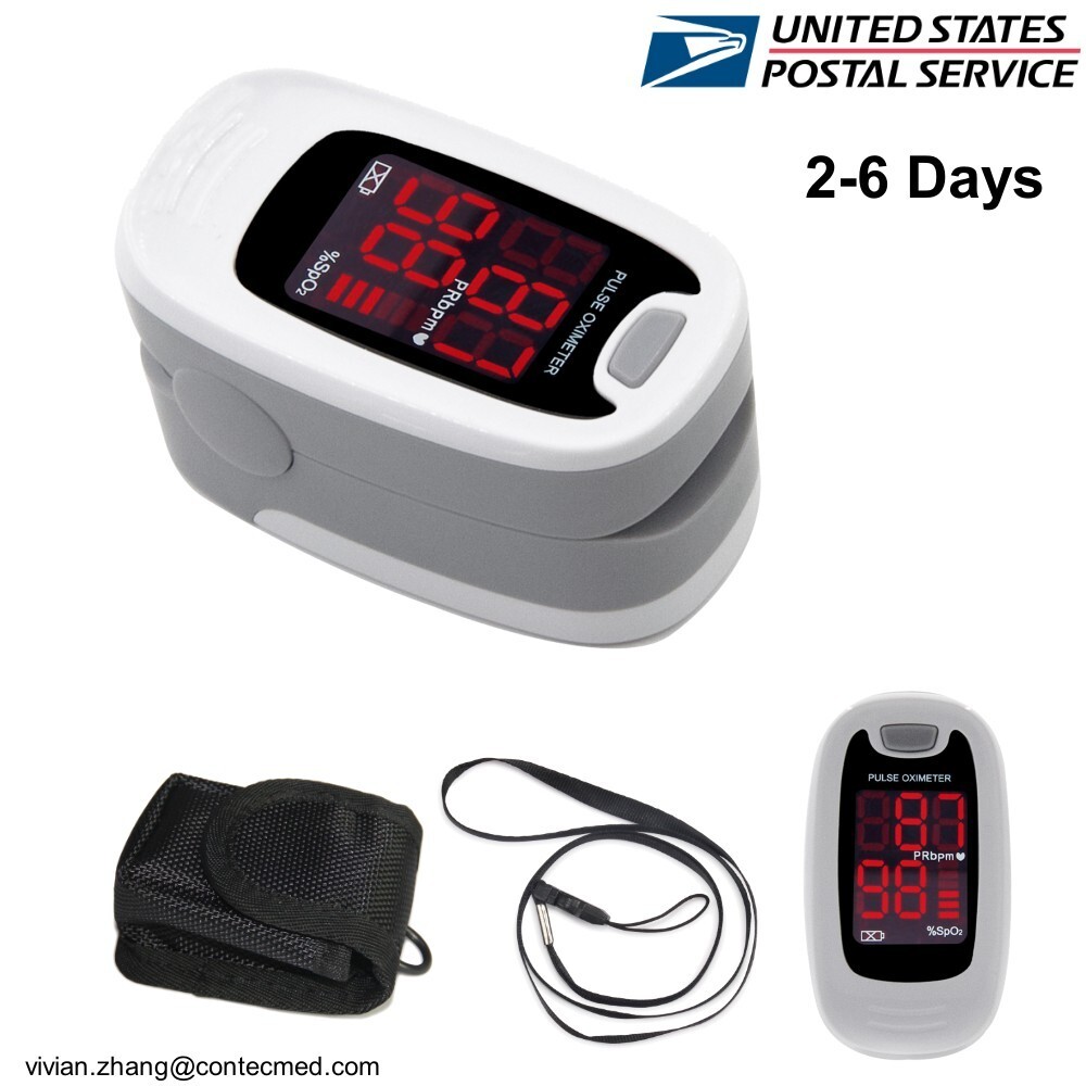 Finger Pulse Oximeter Blood Oxygen Monitor SpO2 Heart Rate Tester Free Bag USA