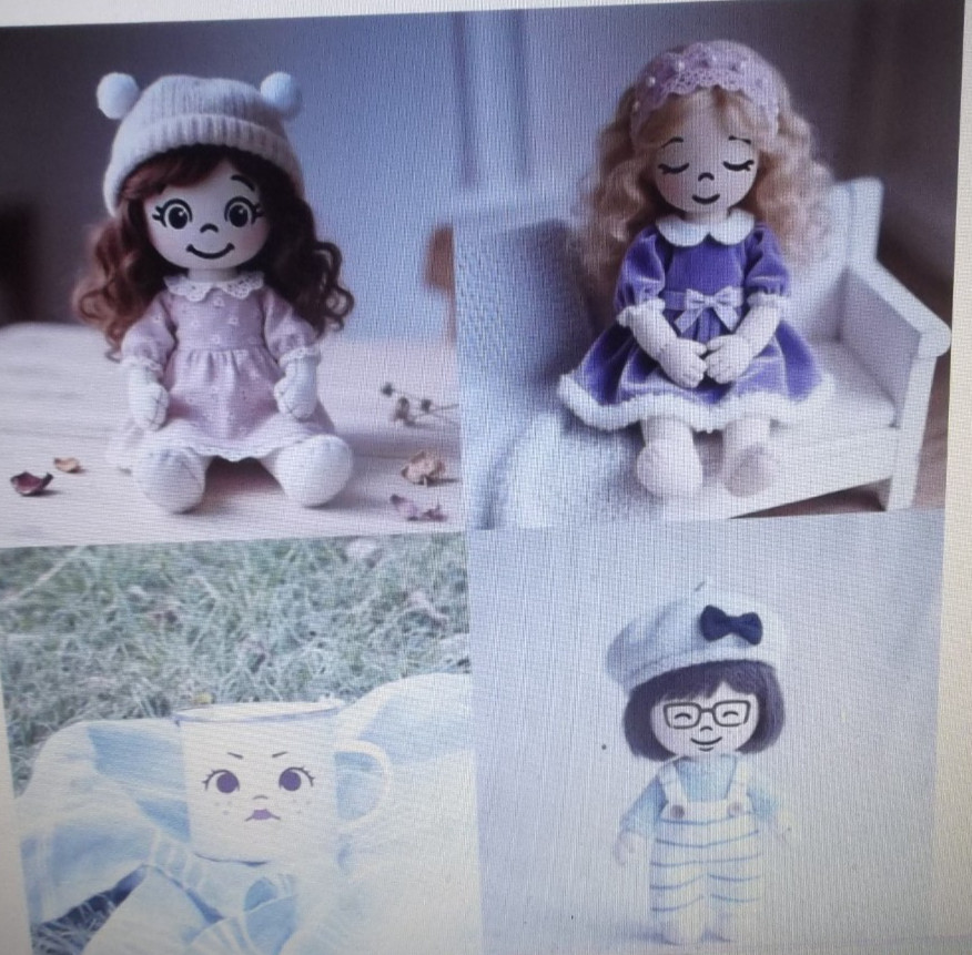 Reusable Pack 3 Face Painting Templates For Rag Doll Making or Crafts CODE D