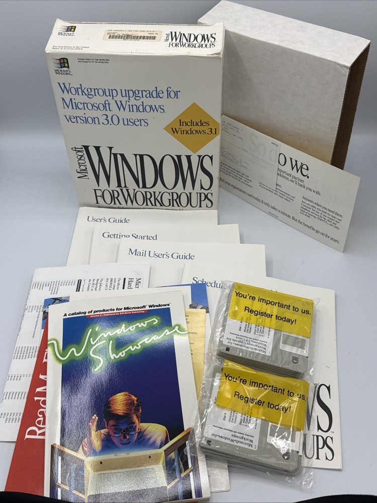 Microsoft Windows for WorkGroups Big Box Upgrade CIB