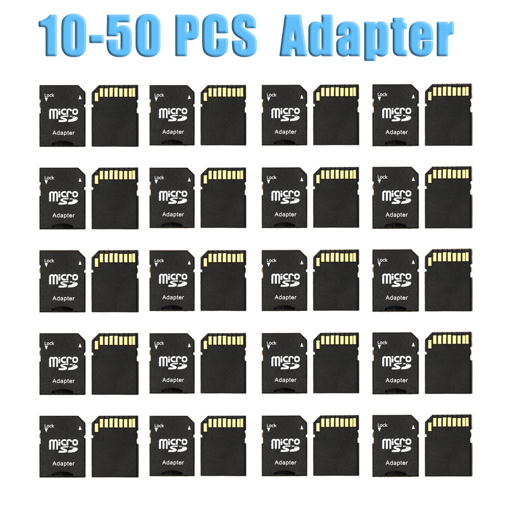 10-50PCS Micro SD TF to SD Card Adapter Converts to Standard SDHC SDXC Memory