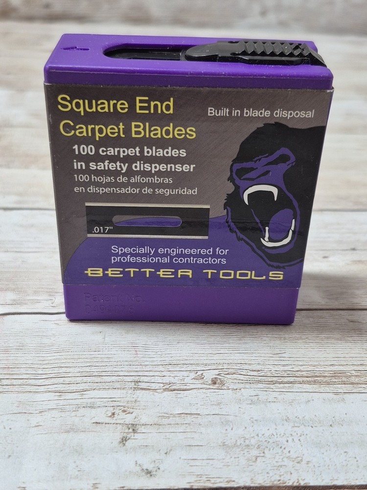 Better Tools Square Carpet Knife Blades, 100 Per Box