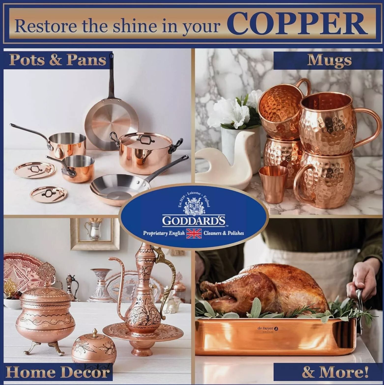 Goddard?s Copper & Brass Polish, Copper Cleaner & Brass Cleaner for Long-Lasting