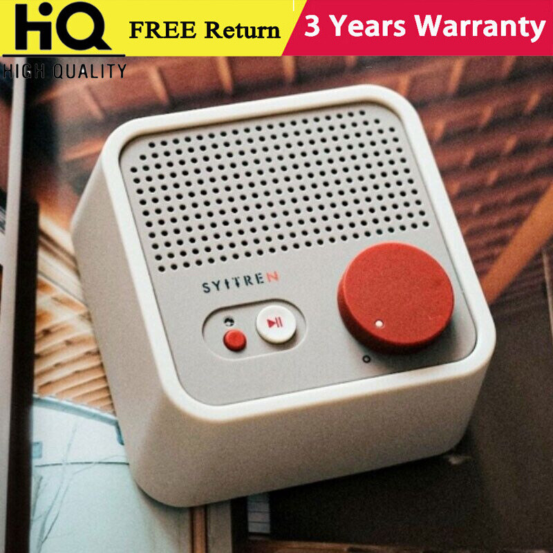 N100 White Bluetooth Speaker for Syitren USB Type-C Portable Bluetooth Speaker