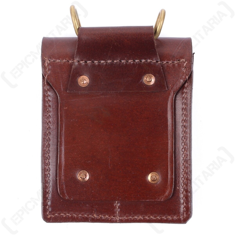 Reproduction Brown Leather US .45 Cal Ammo Pouch with Clip