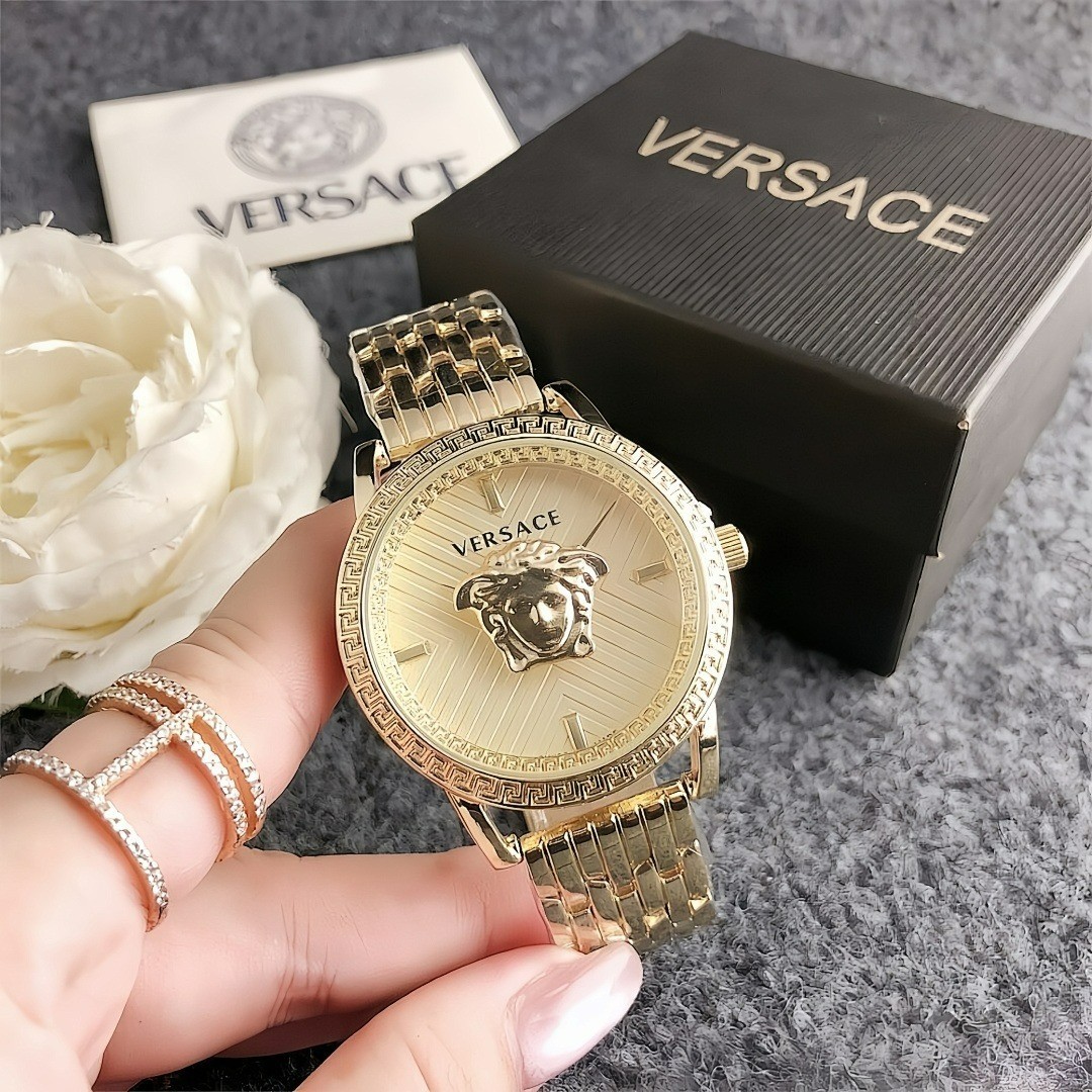 Versace Classic Quartz Watch Dial 40mm Premium Alloy Wristband Full Set with Box