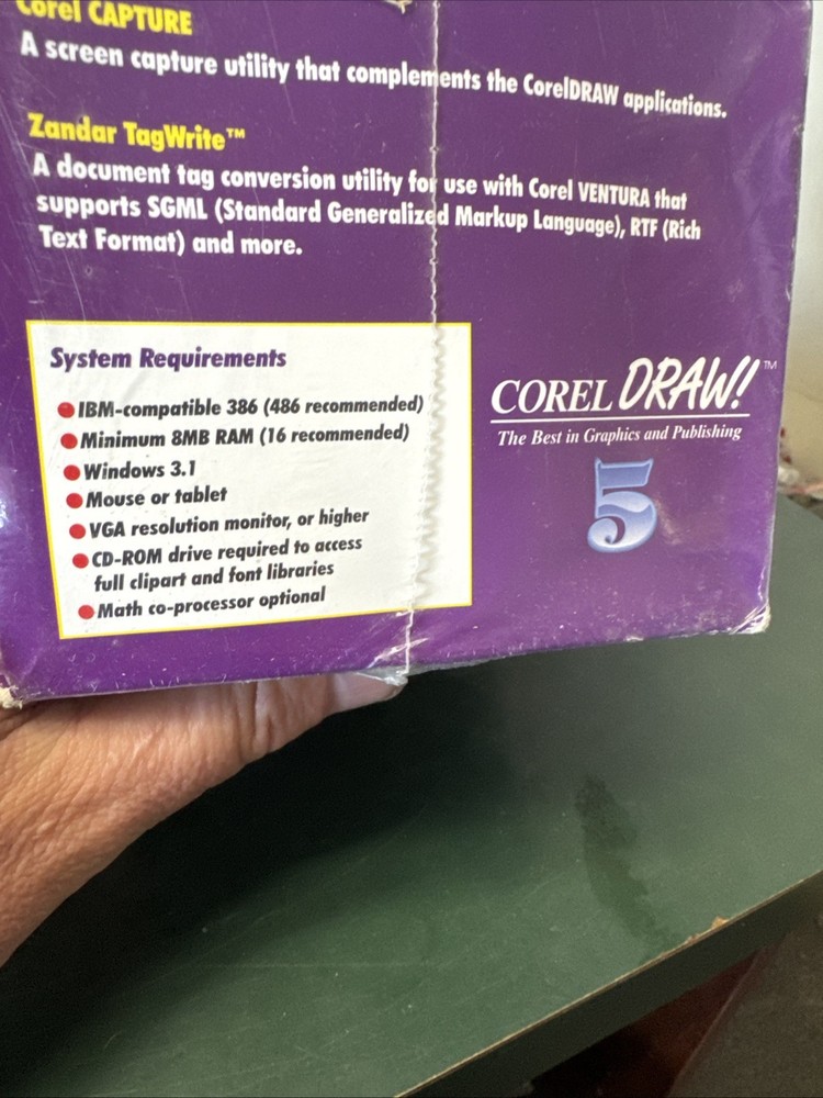 Vintage Corel Draw 5 PC CDROM