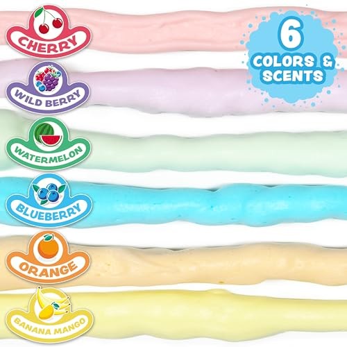 Fluffy Foam Soap, Variety 6 Pack | Shape, Mold & Create Bath Art with Soft
