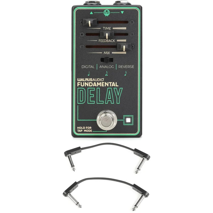 Walrus Audio Fundamental Series Delay Pedal with EBS Patch Cables