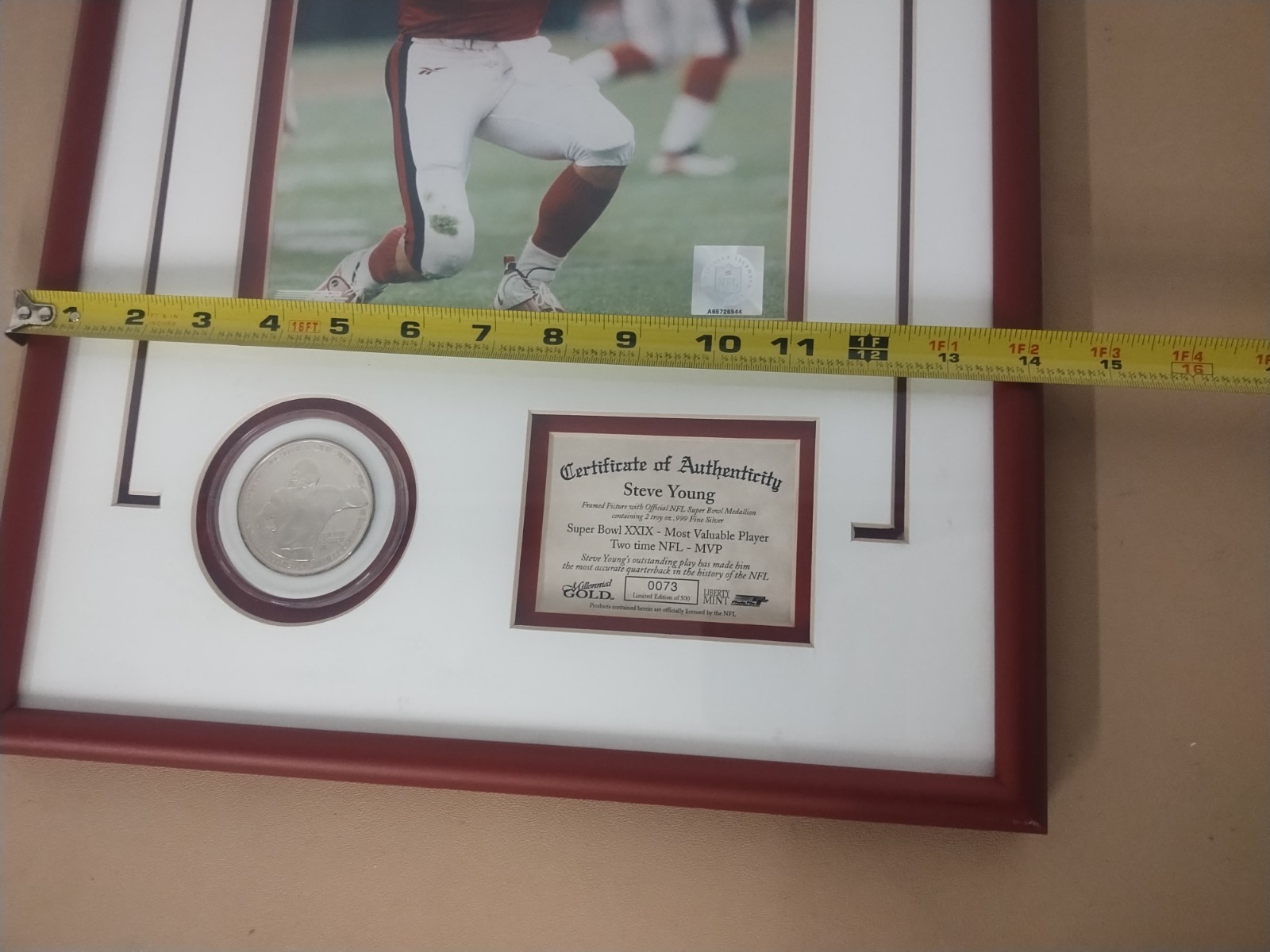 Steve Young Super Bowl XXIX MVP Coin .999 Pure Silver 2 Troy Ounce NFL BYU 49ers