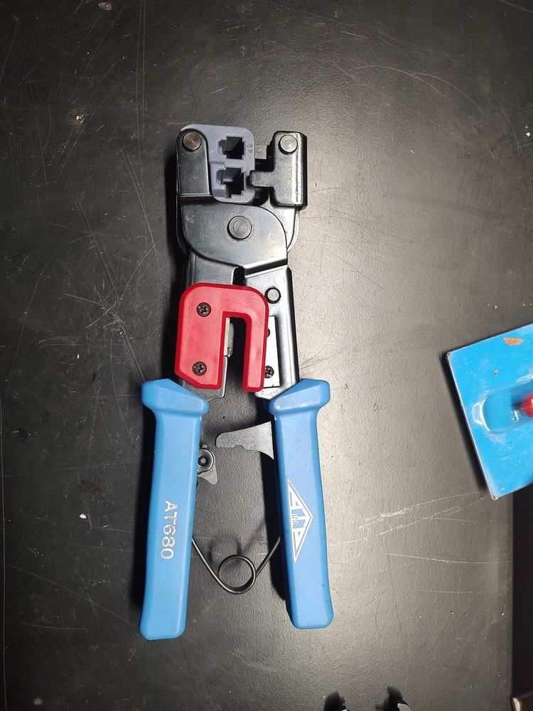 Ratcheting Cable Crimper Tool AT680 for CAT5 Ethernet Network Cables