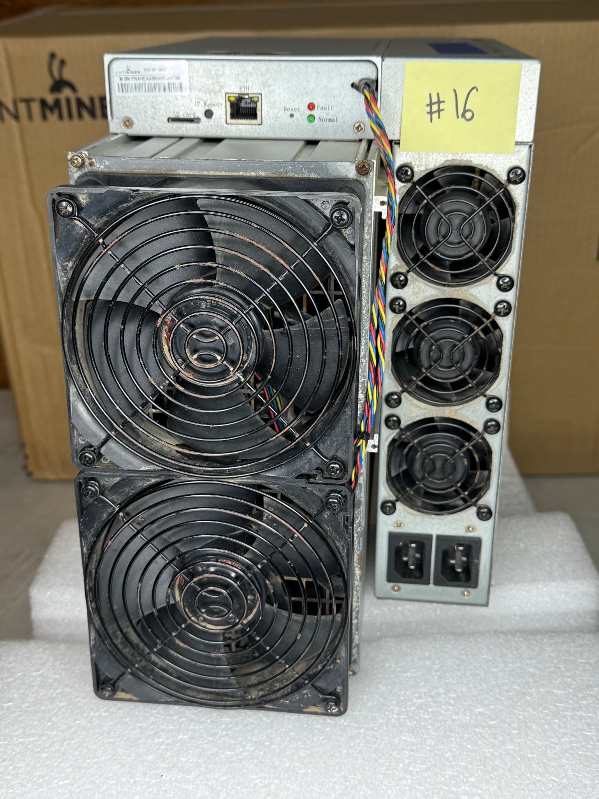 Bitmain Antminer S19 XP 141TH ASIC MINER FOR PARTS OR REPAIR - CB/PSU/FANS GOOD!