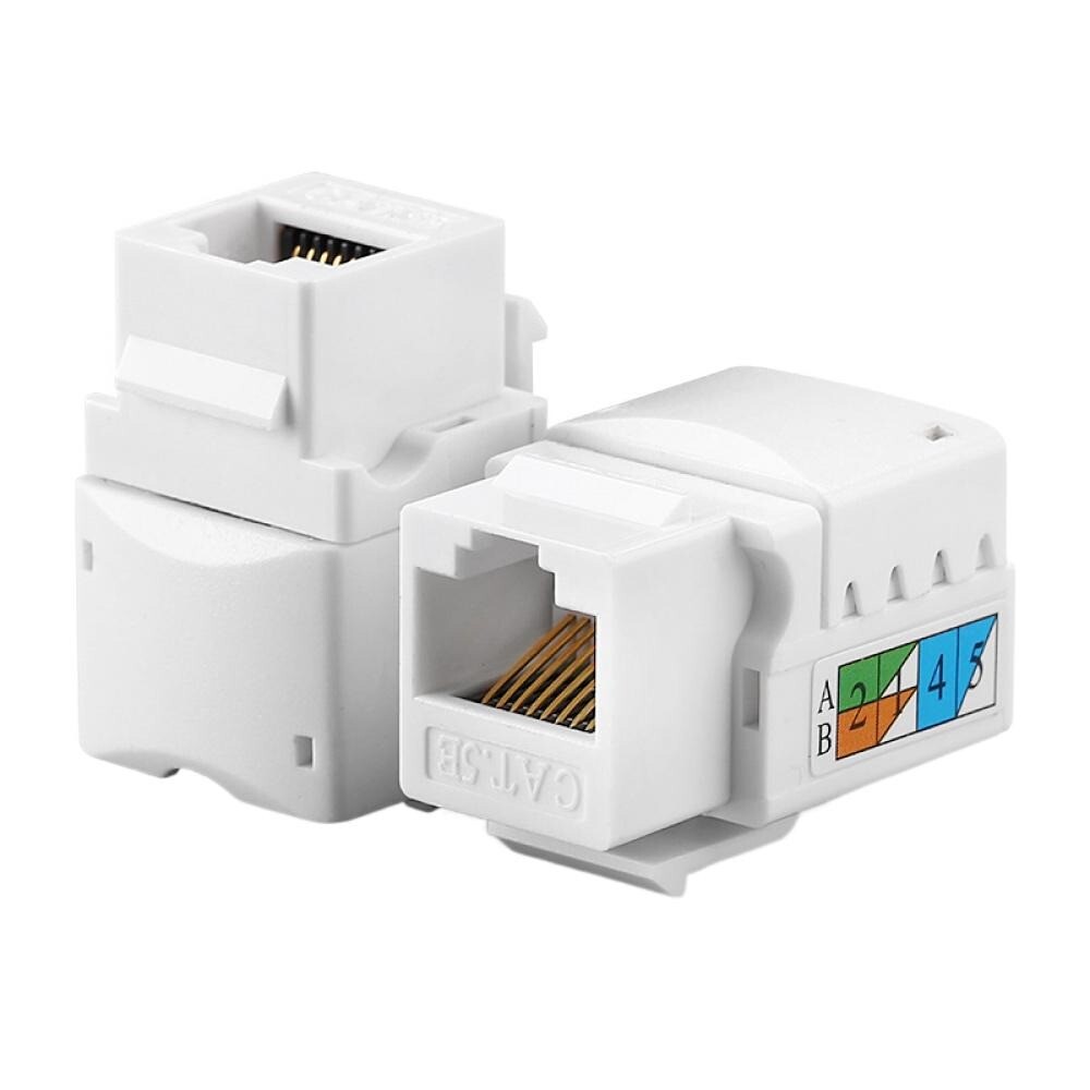 RJ45 Connector CAT5/CAT6 Module Information Socket Computer Outlet Cable Adapter