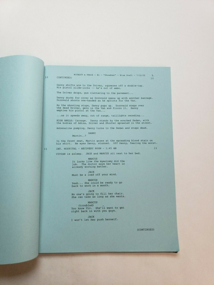 WITHOUT A TRACE / David Amann 2005 TV Script, Anthony LaPaglia "Showdown"
