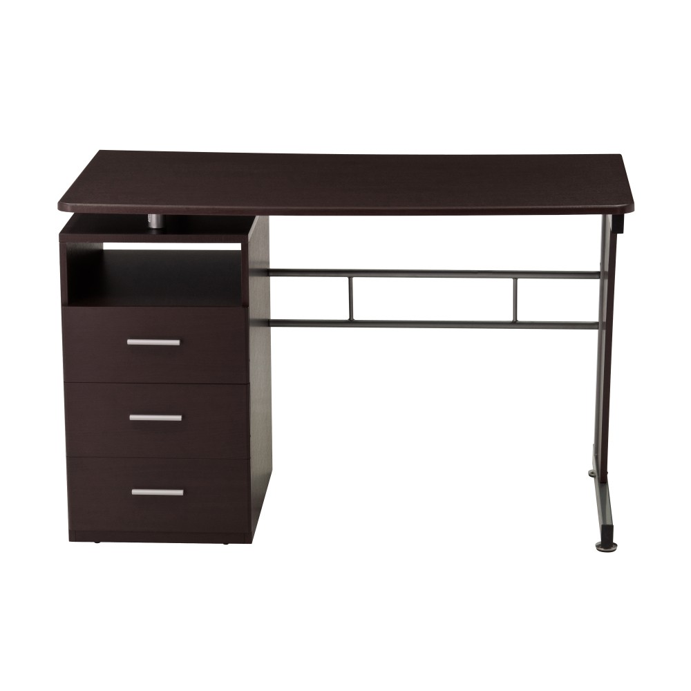 Computer Desk w/ 3 Drawers - Elevated Desktop - Moisture-Resistant MDF Top