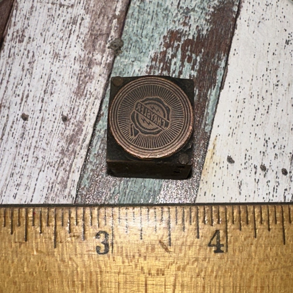 Printing Block ( Chrysler Logo ) Copper Face