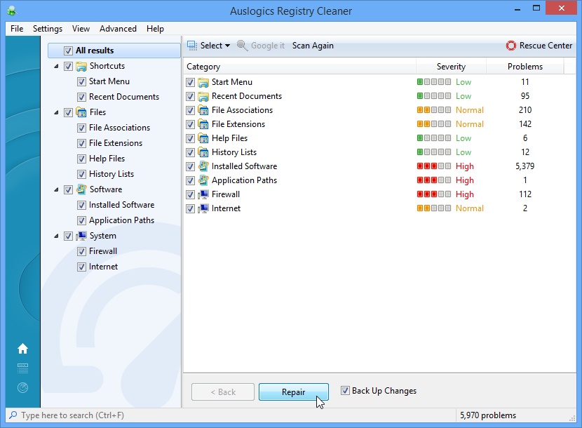Auslogics Registry Cleaner