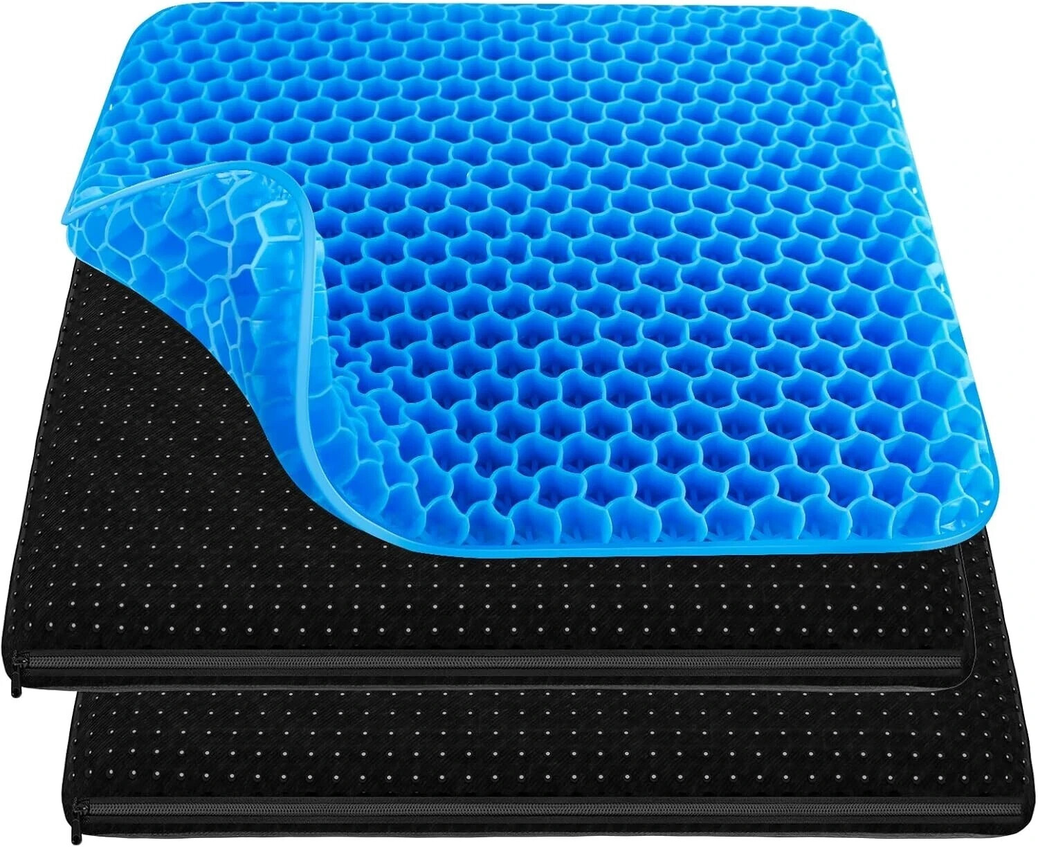 Double Thick Gel Seat Cushion – Egg Shape, Non-Slip Breathable, Comfort