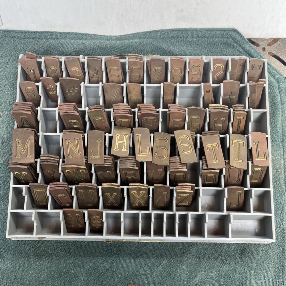 Engraver Brass Font and Number Sett 210 Patch
