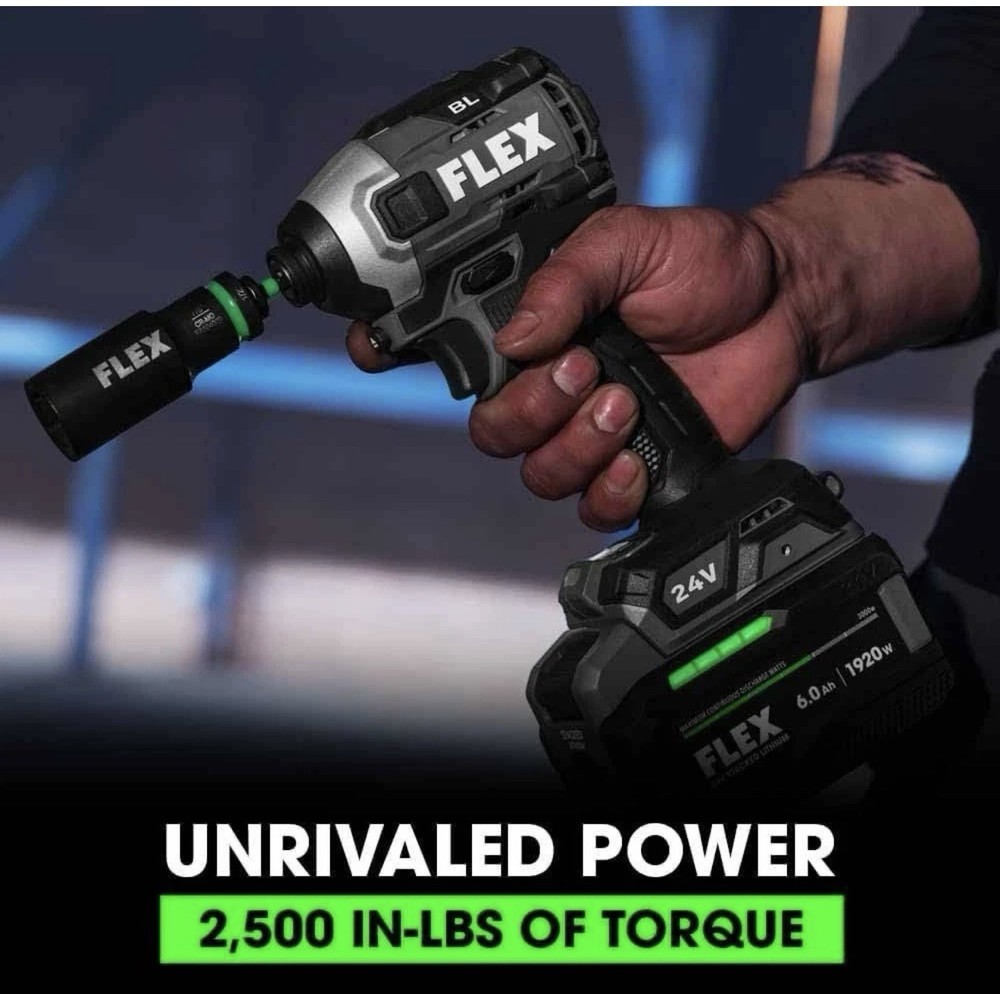 Flex FX1371A-Z 24V 1/4" Quick Eject Hex Impact Driver w/ Multi-Mode (Bare Tool)