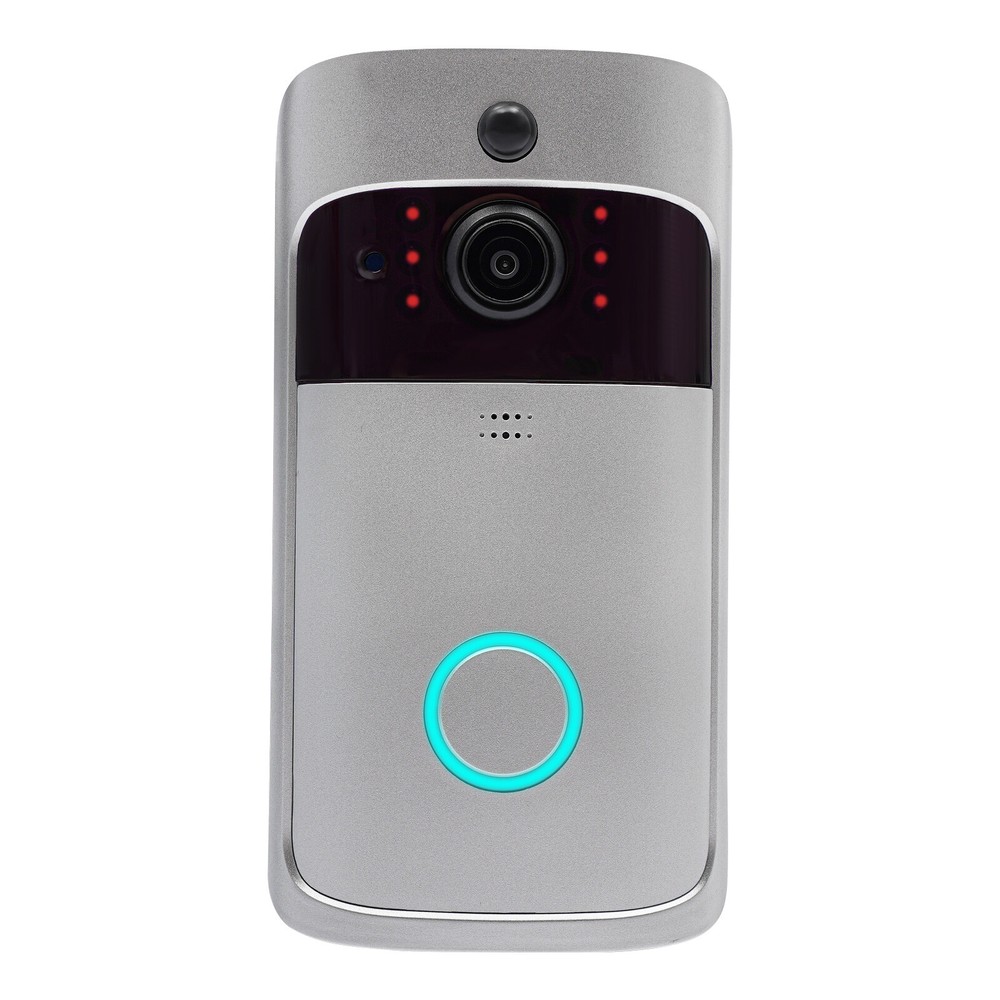 Wireless Security Smart WiFi Doorbell Intercom Video Camera Door Bell V5 Silver