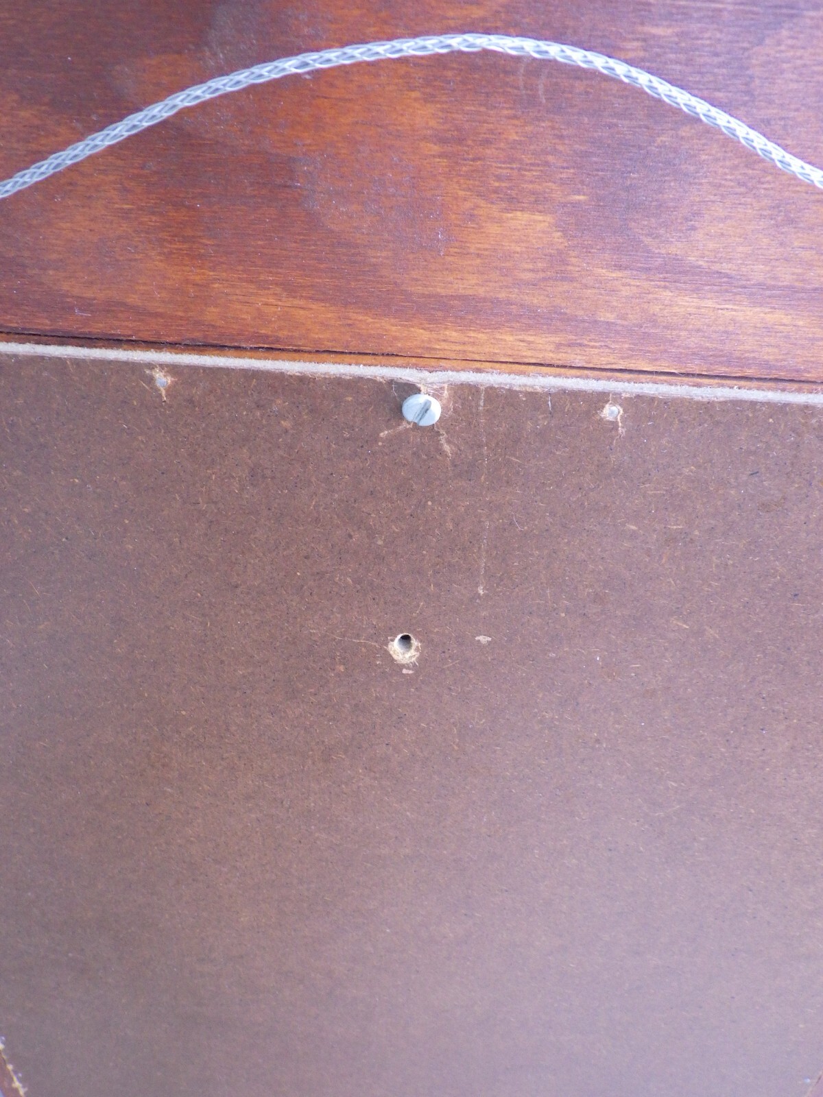 Wall Cabinet Mahogany Wood Punched Tin Pineapple Motif Farmhouse Décor