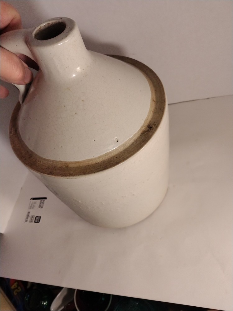 Antique Empty Stoneware 1 Gallon Whiskey Jug With Eagle Emblem Empty