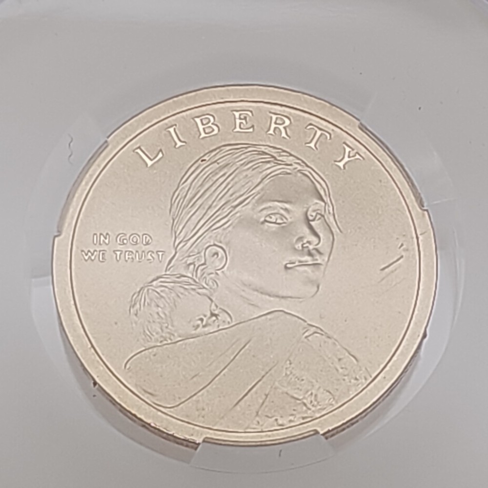 2017-S $1 CAC MS69 Native American Sequoyah, Enhanced Uncirculated