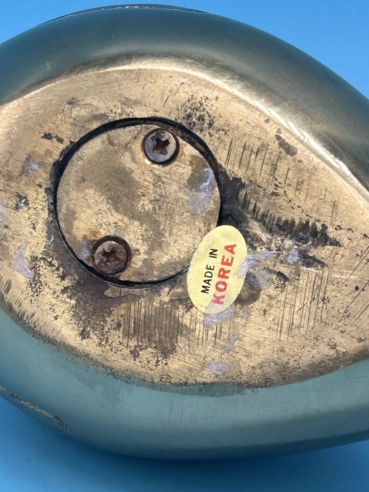 BRASS- Made in Korea Whale Bank, screw on base plate: screws are removable