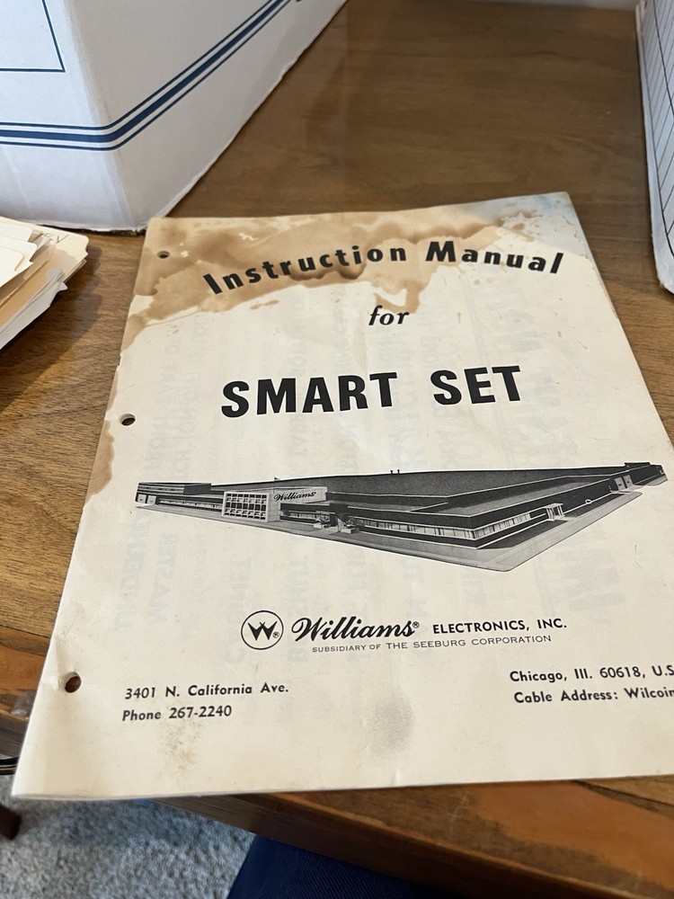 Smart Set Pinball Manual & Schematic