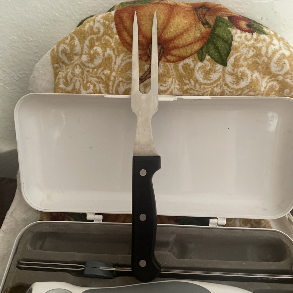 Oster Electric Knife & fork with Case Tested & Working