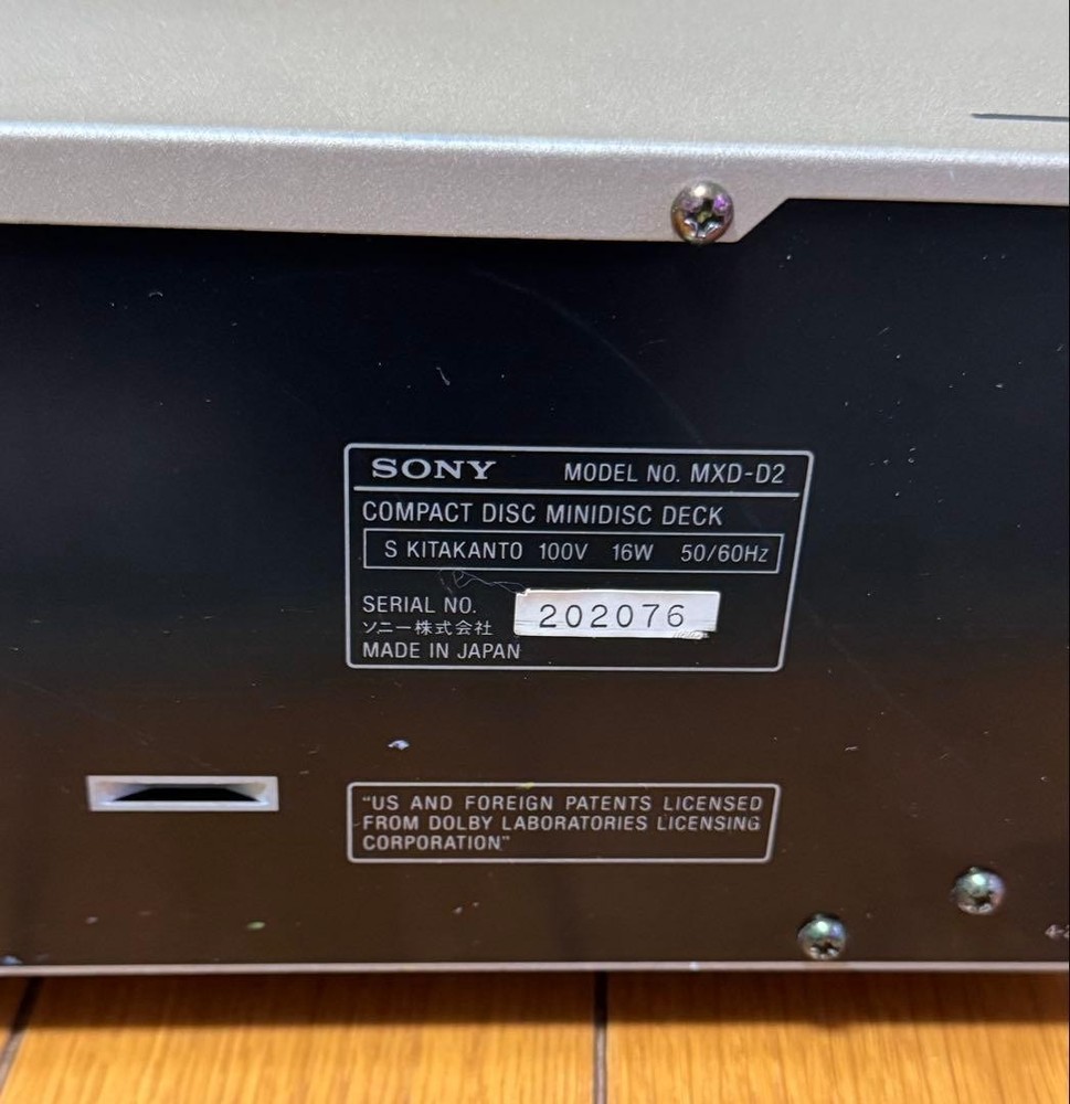 Sony MXD-D2 CD MD Recorder Deck Tested Clean Japan