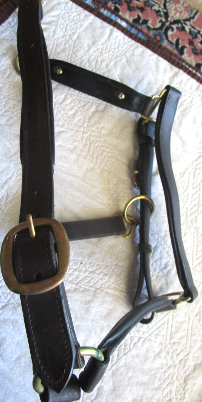 BROWN SMARTPAK PADDED LEATHER FULL SIZE HORSE HALTER