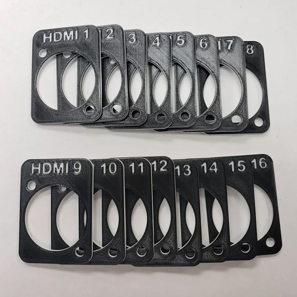 Rack Panel Labels "HDMI" 1-16