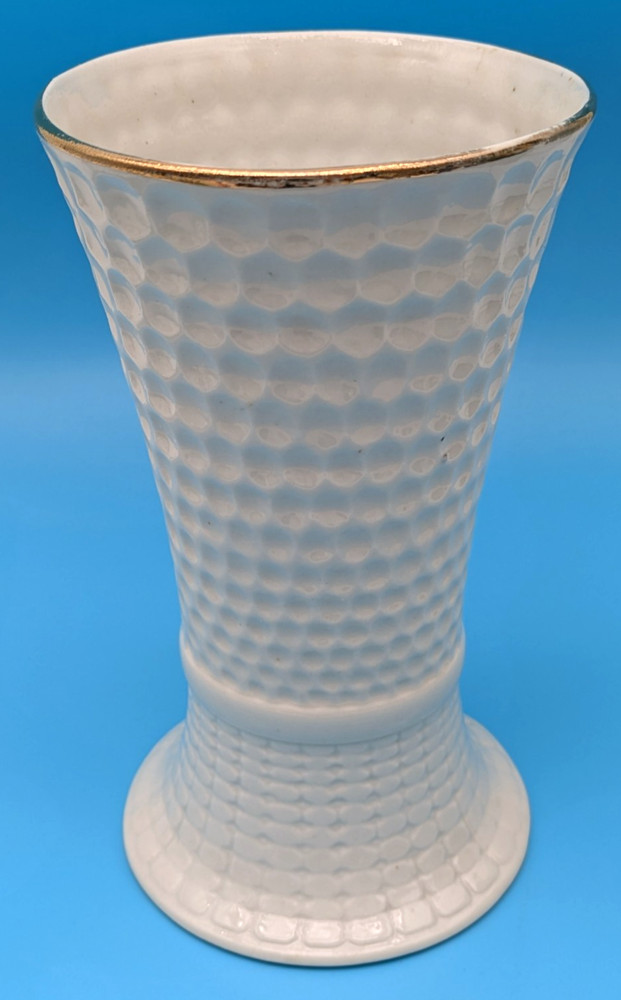 German Porcelain Applied Flowers Vase