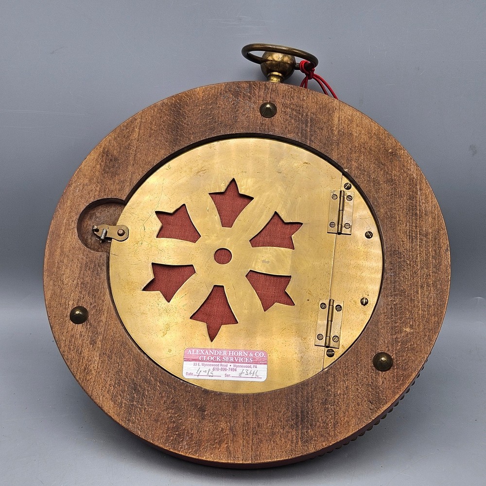 John Wanamaker Red Tole Wall Clock