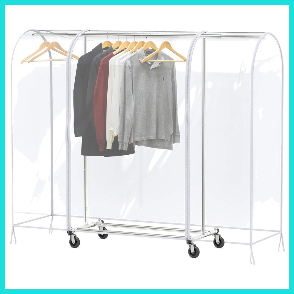 Clear Garment Rack Cover