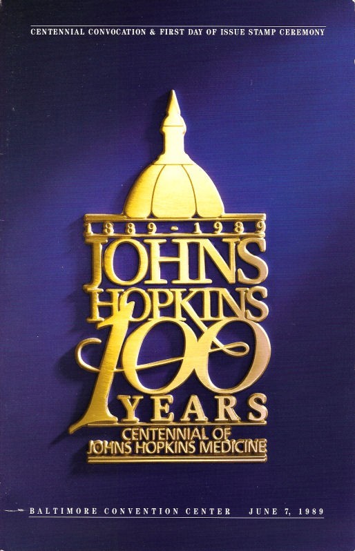 #2194 First Day Ceremony Program$1 Johns Hopkins Stamp