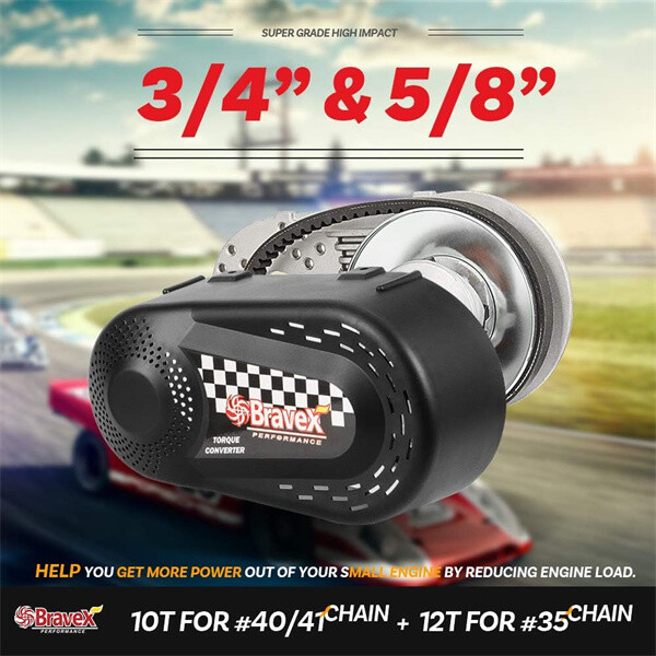 Bravex Torque Converter 3/4" Clutch Go Kart  10t12t Complete Cvt Combo 30 Series