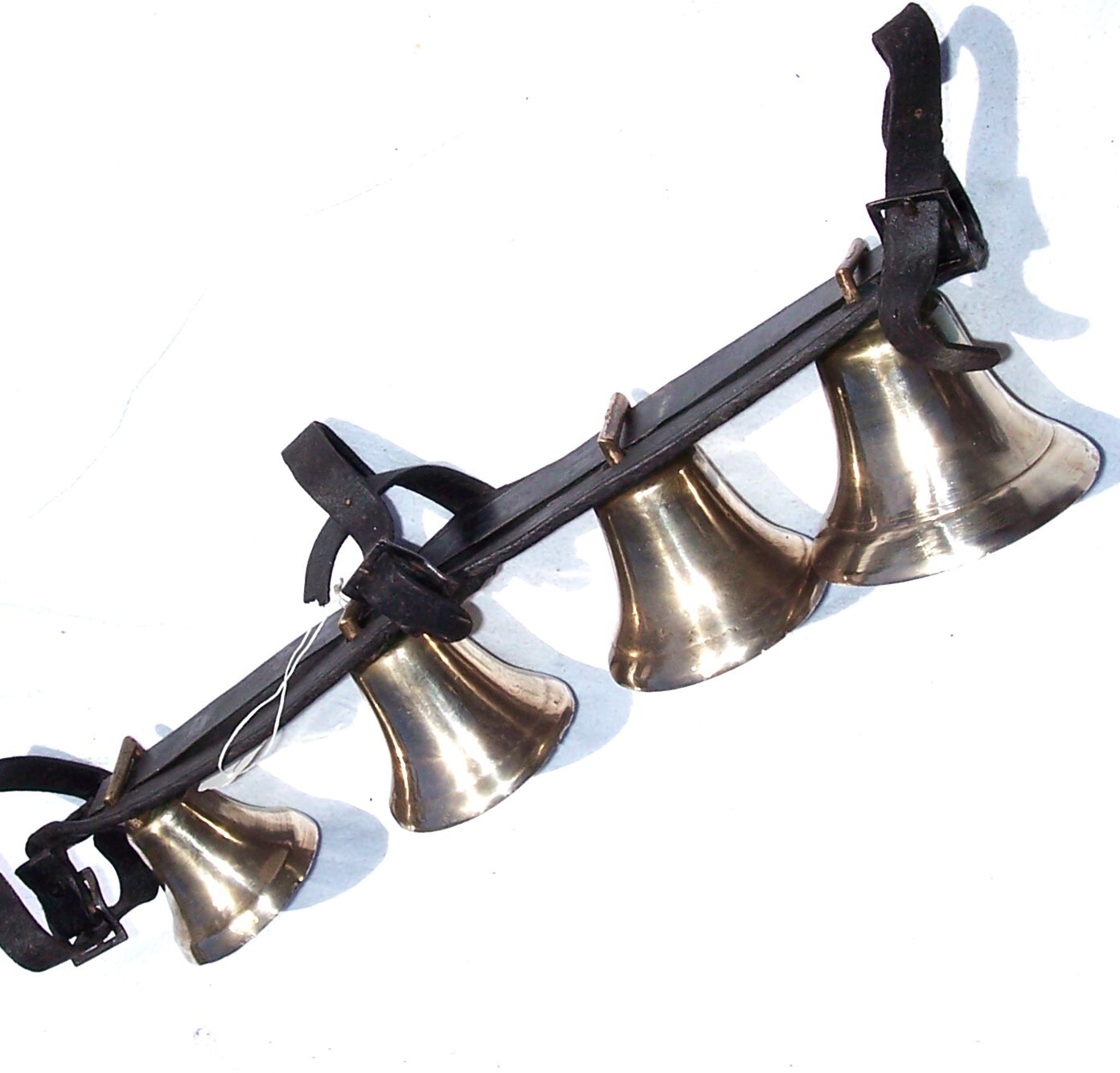 Antique Shaft Sleigh Four Bells Horse Driving Harness Carriage #9